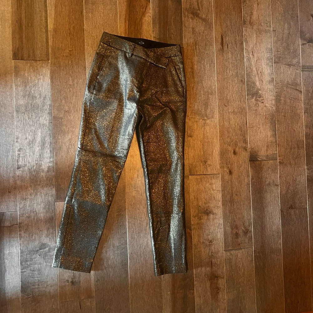 White House Black Market Gold Shimmer Pants